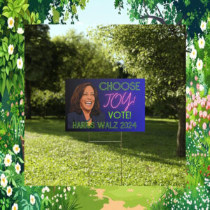 Harris Walz Yard Sign, Vote Kamala Harris Tim Walz Joy Yard Sign