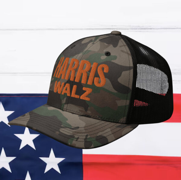 Harris Walz embroidered Camo Hat