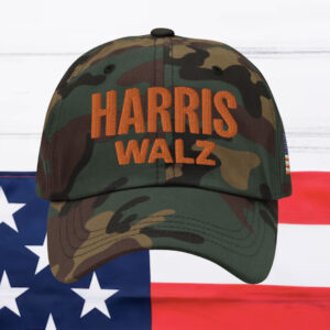 Harris Walz embroidered Camo Hat