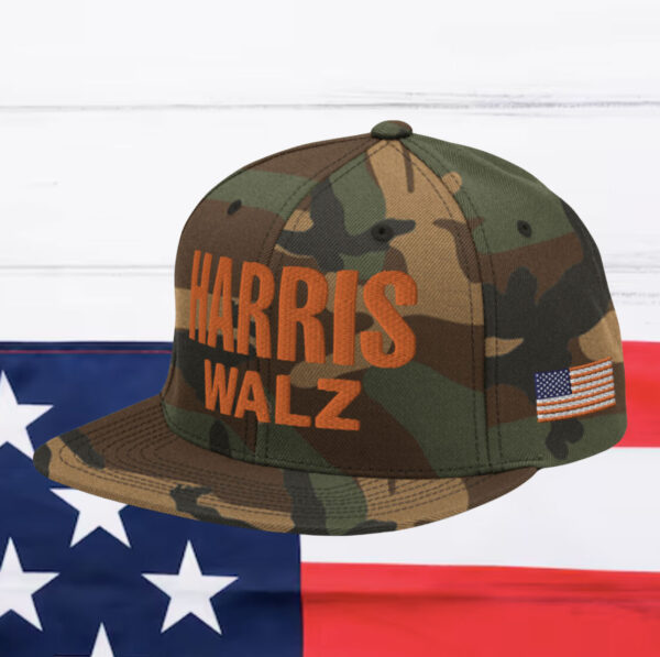 Harris Walz embroidered Camo Hat