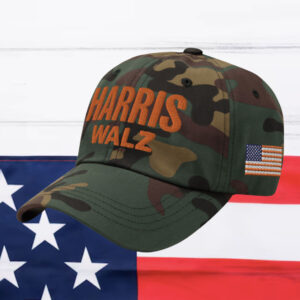 Harris Walz embroidered Camo Hat