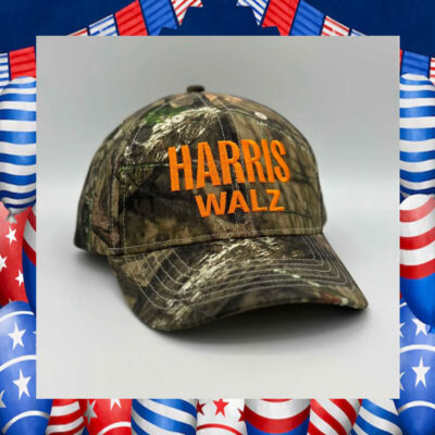 Harris Walz embroidered Camo Hat