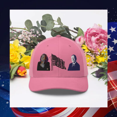 Harris Walz embroidered Trucker Cap