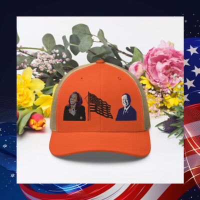 Harris Walz embroidered Trucker Cap
