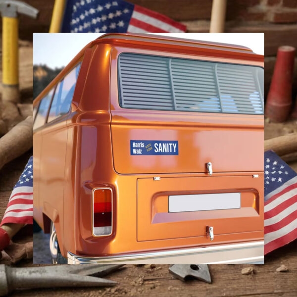 Harris Walz vote for Sanity Bumper Sticker