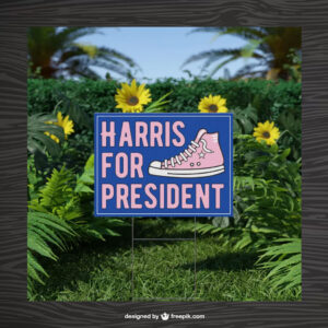 Harris for President Converse Yard Sign