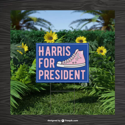 Harris for President Converse Yard Sign