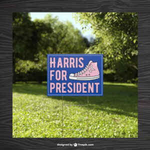 Harris for President Converse Yard Sign