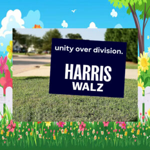 Harris for President Unity over Division Double Sided Yard Sign