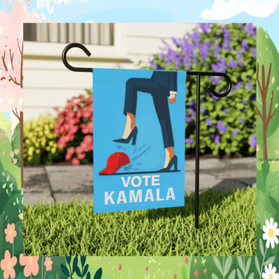 High Heel Kamala Harris Walz 2024 Garden and House Flag