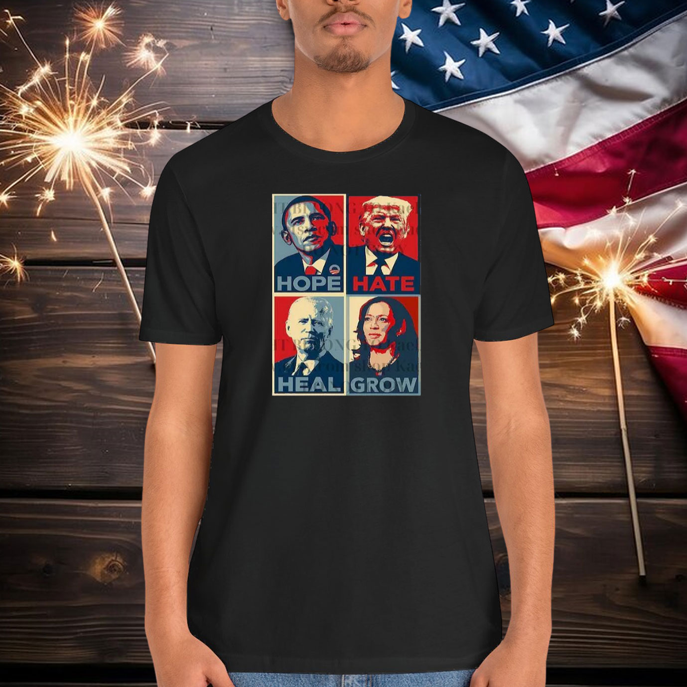 Hope Hate Heal Grow Shirt, Kamala Harris Support Shirt