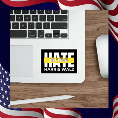 Hope Over Hate, Harris Walz Sticker