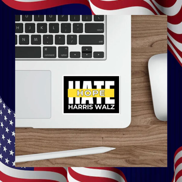Hope Over Hate, Harris Walz Sticker