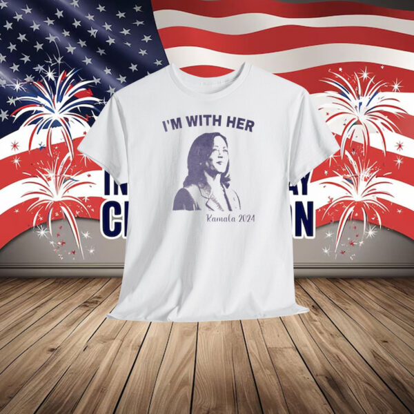 I'm With Her Kamala Shirt, Pink Sneakers & Pearls, Kamala 2024 Shirt