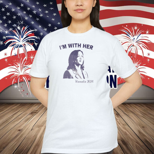 I'm With Her Kamala Shirt, Pink Sneakers & Pearls, Kamala 2024 Shirt