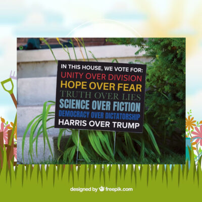 In This House | Original Design | Vote for Harris | Kamala Harris 2024 | Quick Turnaround Yard Sign