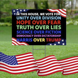 In This House Vote For Harris Sign, Kamala Harris 2024, Kamala Harris Yard Sign