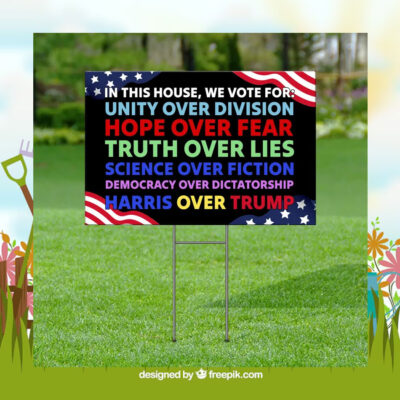 In This House Vote For Harris Sign, Kamala Harris 2024, Kamala Harris Yard Sign