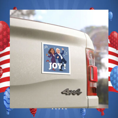 Joy Kamala Harris Walz Car Bumper Magnet