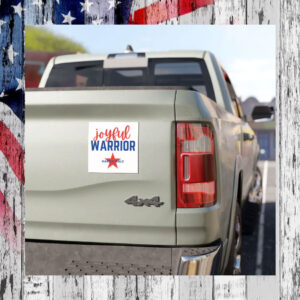 Joyful Warrior! Harris Walz Car Magnets
