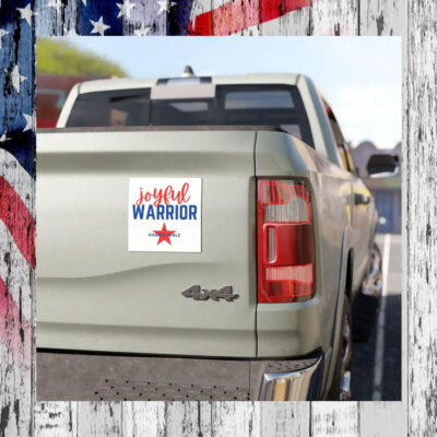 Joyful Warrior! Harris Walz Car Magnets