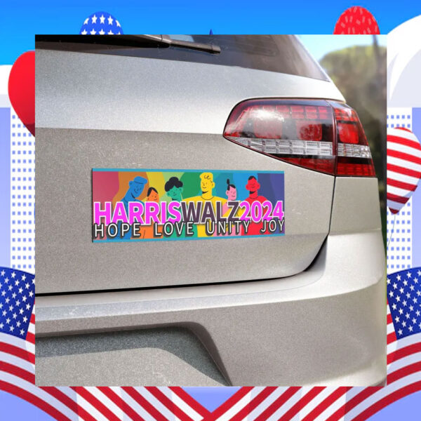 Joyful Warriors For Harris Walz Car Magnets