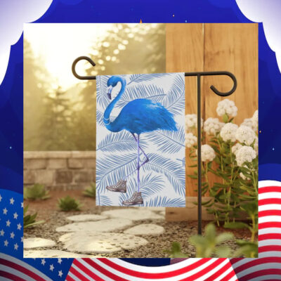 Kamala 2024 Blue Flamingo in Chucks and Pearls Flag