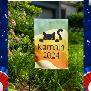 Kamala Black Cat Garden Flag