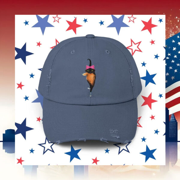 Kamala Cat Lady Election 2024 Distressed Cap
