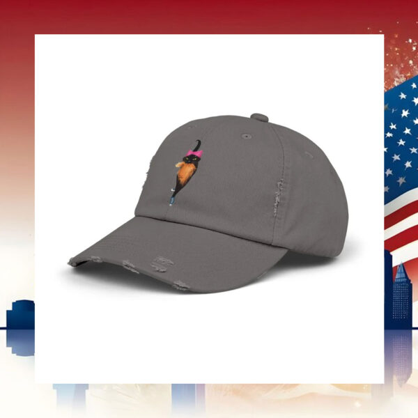 Kamala Cat Lady Election 2024 Distressed Cap