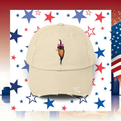 Kamala Cat Lady Election 2024 Distressed Cap