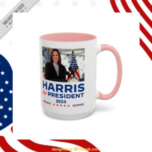 Kamala Harris 2024 Ceramic Mug, Harris For President 2024 Coffee Mug