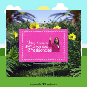Kamala Harris Barbie Yard Sign, Harris Tim Walz Yard Sign