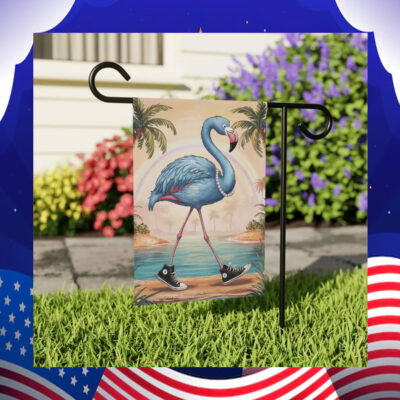Kamala Harris Blue Flamingo Flag
