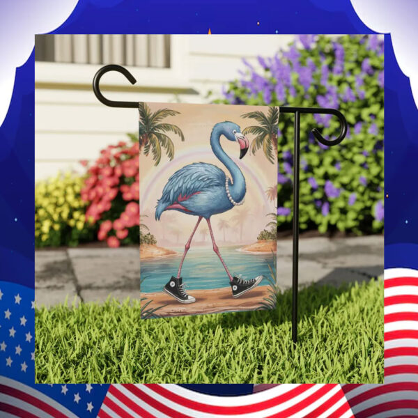 Kamala Harris Blue Flamingo Flag