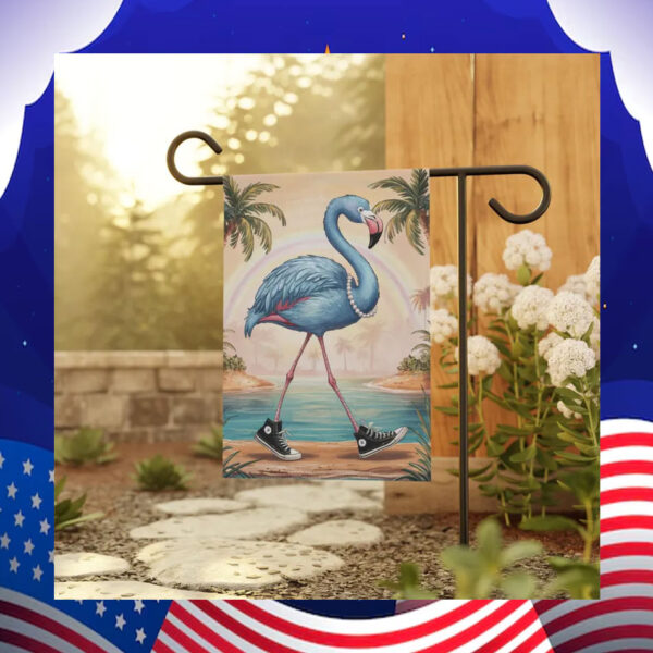 Kamala Harris Blue Flamingo Flag