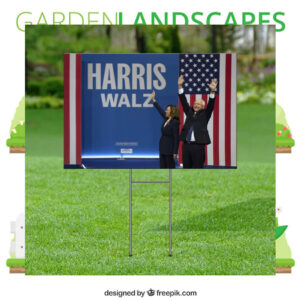Kamala Harris Champions Personal Freedoms At First Rally With Tim Walz Yard Sign