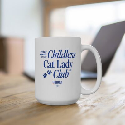 Kamala Harris Childless Cat Lady Club Mug