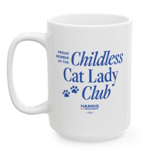 Kamala Harris Childless Cat Lady Club Mug