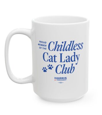 Kamala Harris Childless Cat Lady Club Mug