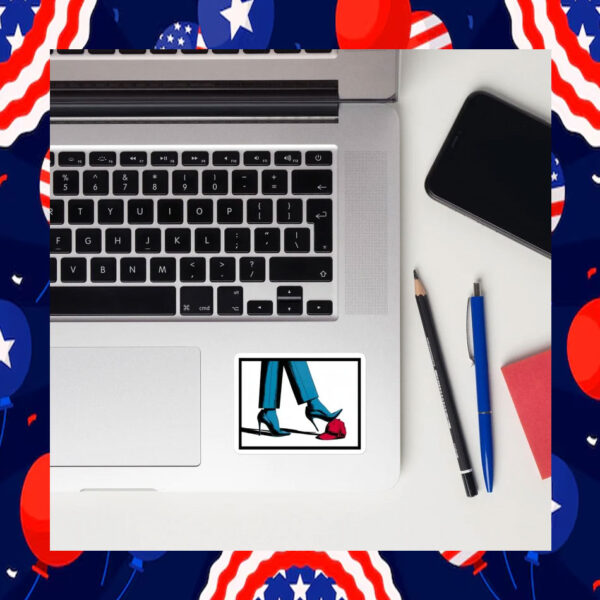 Kamala Harris High Heels Stepping On Red Maga Hat Bumper Sticker
