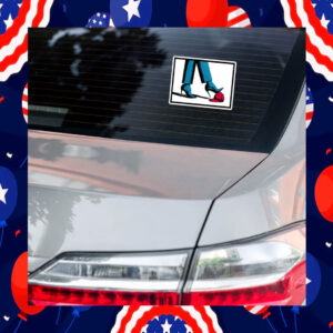 Kamala Harris High Heels Stepping On Red Maga Hat Bumper Sticker