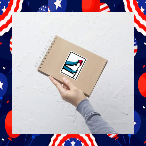 Kamala Harris High Heels Stepping On Red Maga Hat Bumper Sticker