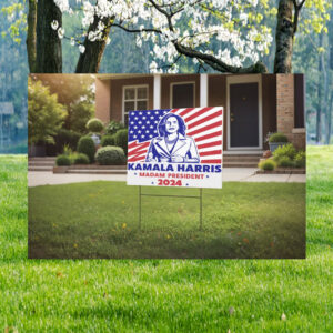 Kamala Harris Madam President 2024 Yard Sign