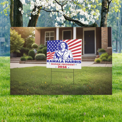Kamala Harris Madam President 2024 Yard Sign