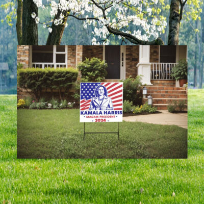 Kamala Harris Madam President 2024 Yard Sign