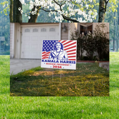 Kamala Harris Madam President 2024 Yard Sign