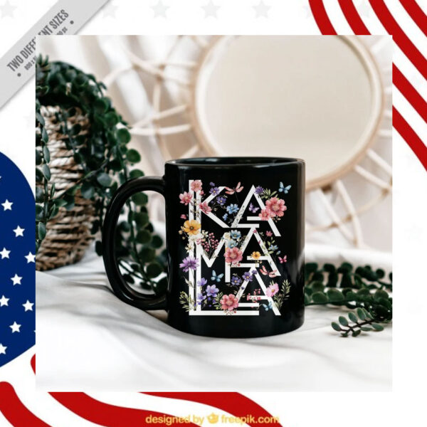 Kamala Harris Mug, Floral Kamala Harris Mug, Kamala Flowers Mug