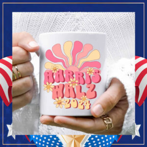 Kamala Harris Retro Hippie Mug