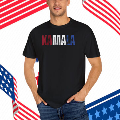 Kamala Harris Shirt Kamala Red White Blue Letter T-Shirt